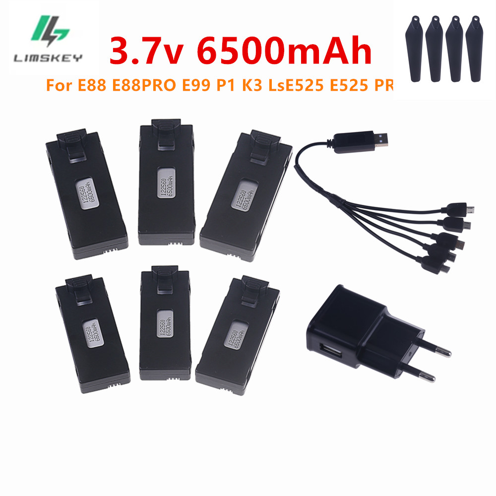 Eachine Drone E58 - Batteria Lipo e caricabatterie 3.7V 6500Mah