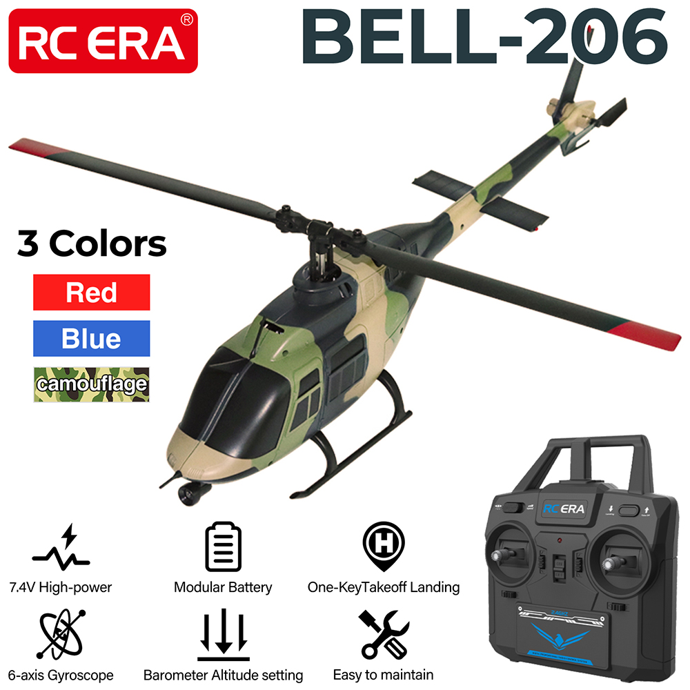 Rc Helicopter Nitro - RC ERA RC Elicottero 1:33 Bell-206